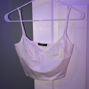 cute white cropped shirt